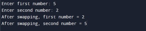C-Program-to-Swap-Two-Numbers