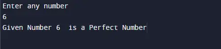 C Program to Check Number is Perfect Or Not