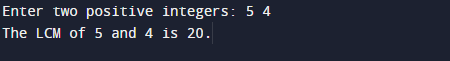 C Program to Find LCM of Two Numbers
