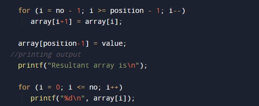 C Program to Insert an Element in an Array - W3Adda