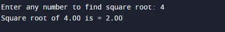 C Program to Find Square Root of a Given Number