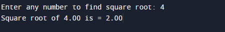 C Program to Find Square Root of a Given Number