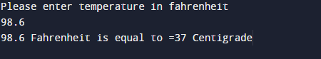 C++ Program to Convert Fahrenheit to Celsius