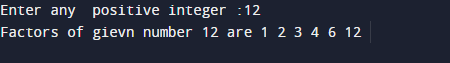 C++ Program to Display Factors of a Number