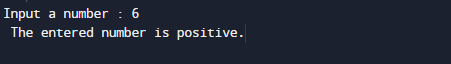 C++ Program to check number positive or negative