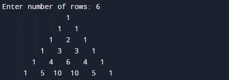 C++ Program to Print Pascal Triangle