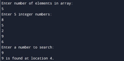 Linear Search Algorithm