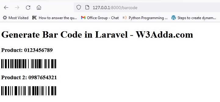 How to Generate Barcode In Laravel 8