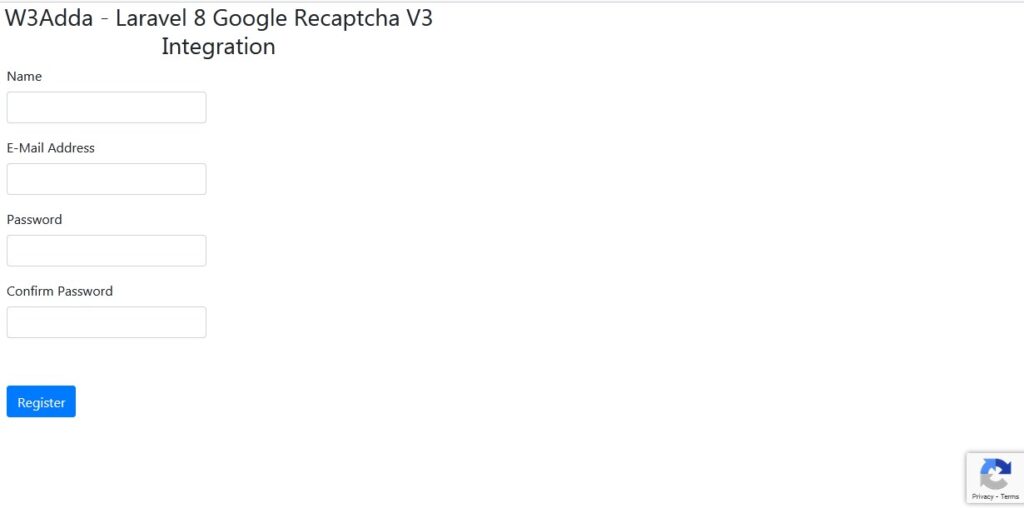 Laravel 8 Google Recaptcha V3 Integration